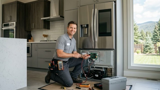 Refrigerator Repair in progress at a Concord, NC home