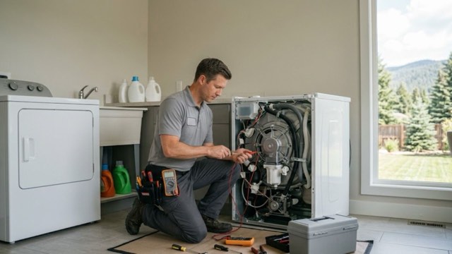 Washer Repair in progress at a Concord, NC home